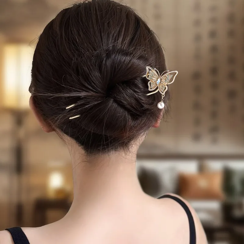 New Chinese Vintage Hairpin Simple Elegant Updo Stick for Hanfu Cheongsam Back Head Accessory Women Top Superb Very Daily Gift