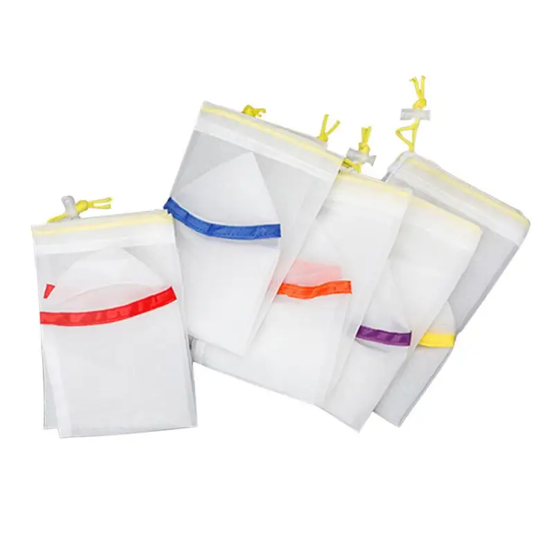 Mesh Filter Bags 5-Piece Essence Extraction Bags Mesh Strainer Filter Bag Set Reusable Aquarium Filter Media Bags Net Straining