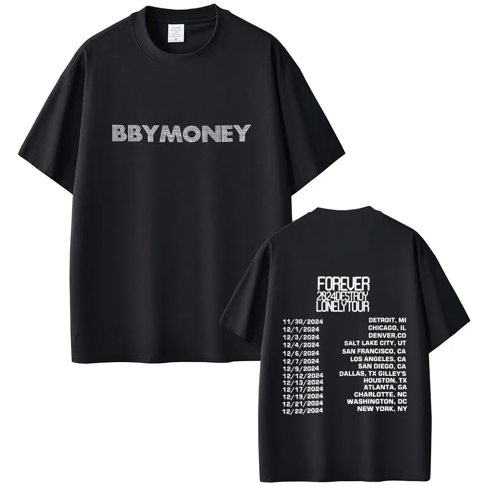 

Rapper Destroy Lonely Ken Carson BBYMONEY Graphic T-shirts Playboi Carti Opium T Shirt Tops Men Women Hip Hop Fashion Streetwear