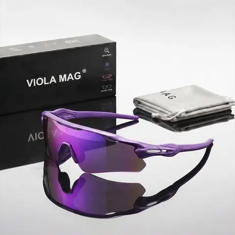 VIOLA MAG Integrated Half Frame Sunglasses, Color Film Unisex for Daily Travel Decoration, Anti Slip, with Mirror Bag