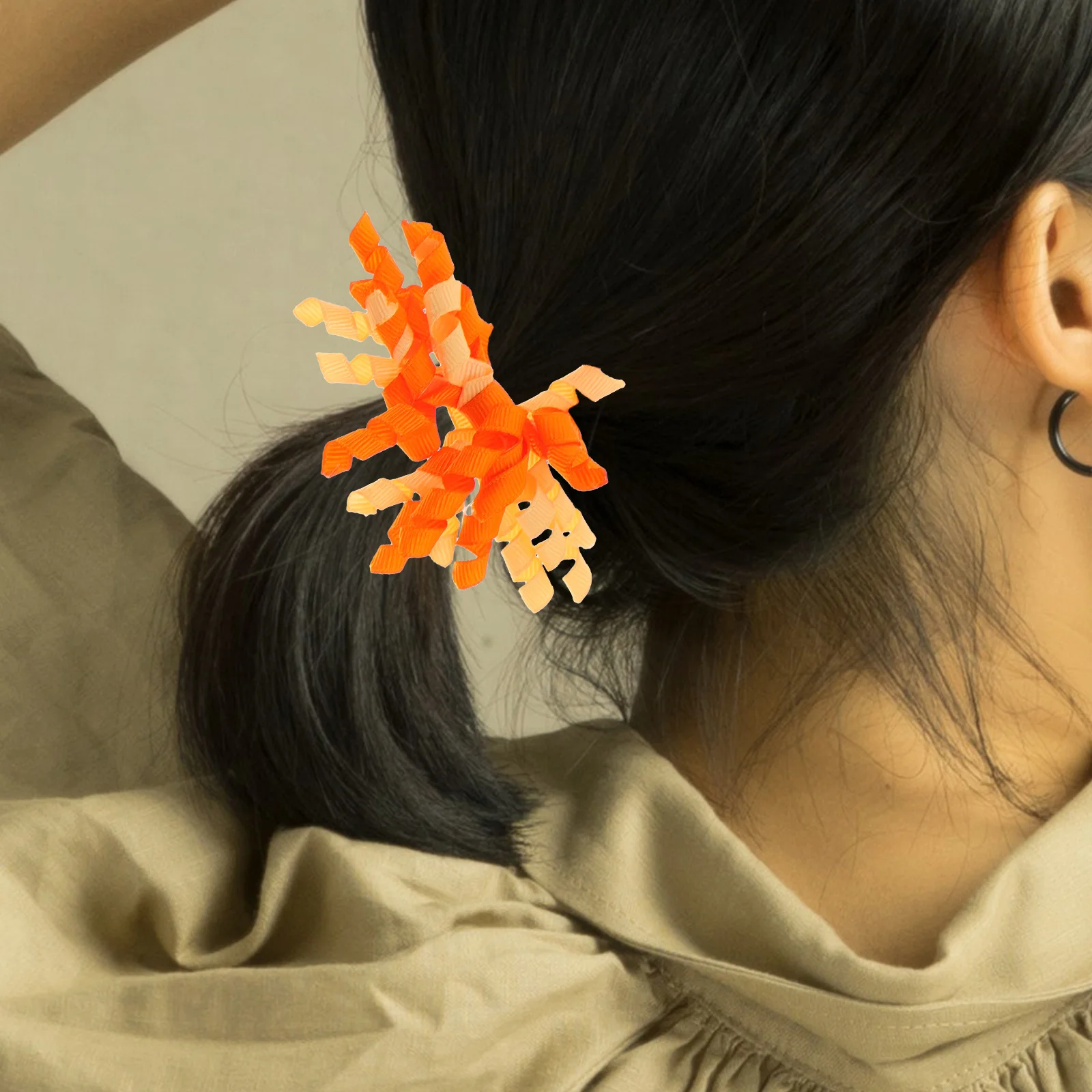 

10Pcs Gentle Metal Free Hair Ties with Curly Ribbons Nice Gift for Kids High Quality Stretchy Ponytail Bands Hair Ties