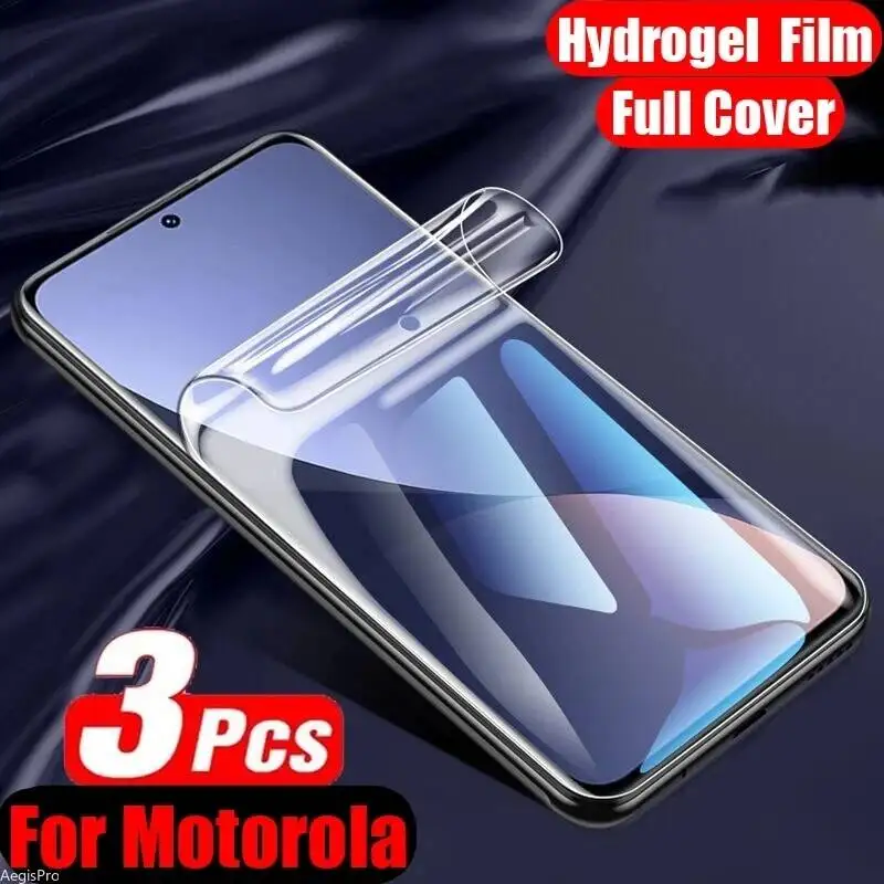 

3PCS Hydrogel Film For Motorola 60 Pro Moto G Power 2025 Edge 50 Screen Protector Anti-Scratch Anti-Fingerprint