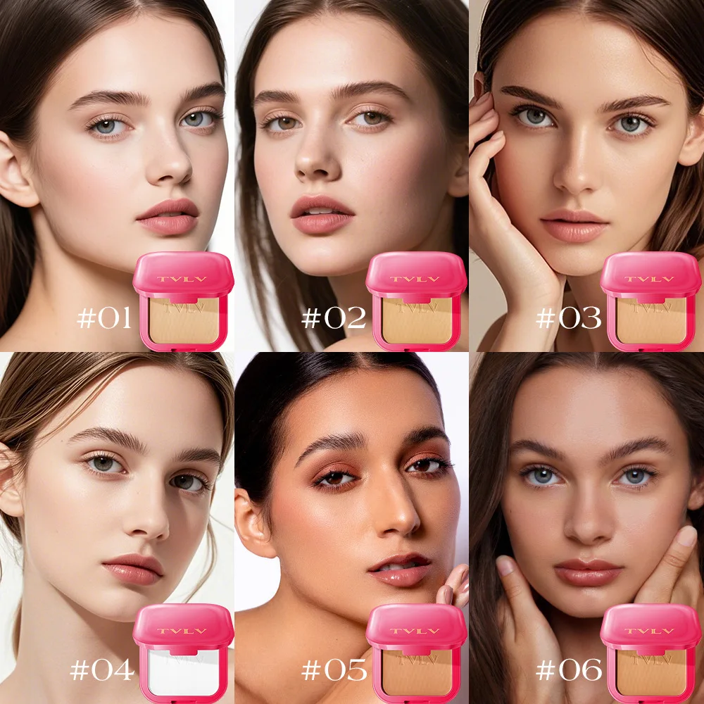 6 色マットフェイシャルコンシーラーパウダー美白メイク透明防水汗に強い化粧品自然設定クリーム
