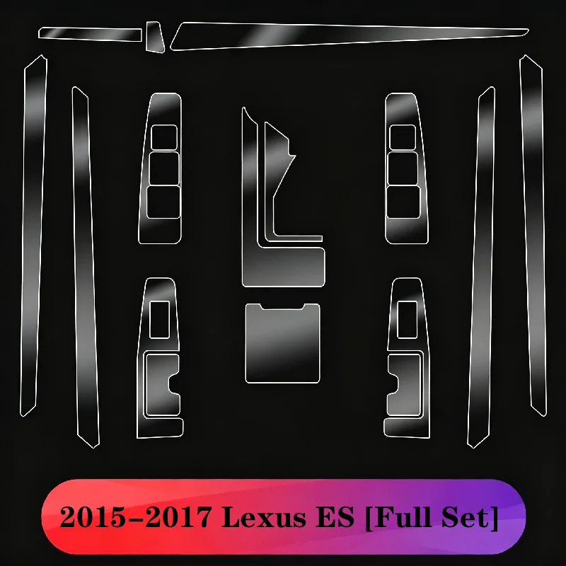 For Lexus ES [Full Set] Car Interior Modification Dashboard Center Console Film Decorative Accessories