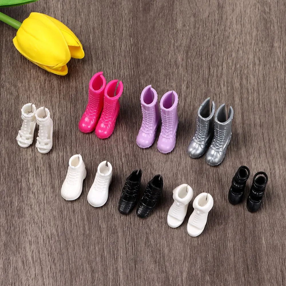 Plastic Foot Length 2.2cm Female Long Knees Boots  Shoes Socks Accessories Hero Dolls Boot