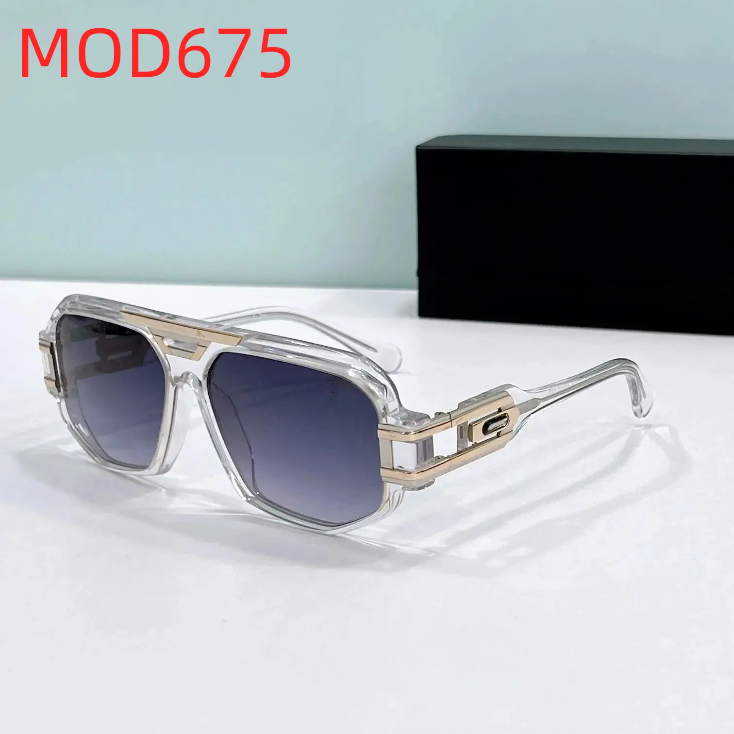 

Authentic MOD675 Oversized Top Quality UV400 Polarized Men Women Sun Glasses Classic Alloy+Acetate Frame Male Couple Eyewear