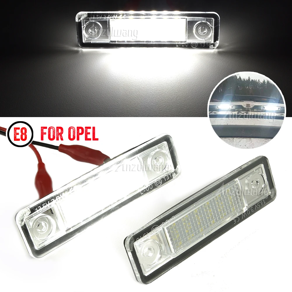 

LED No Error Canbus Car License Plate Light Number Auto Warning Lamp For Opel Corsa Vectra B Astra F G Omega A B Zafira A Signum