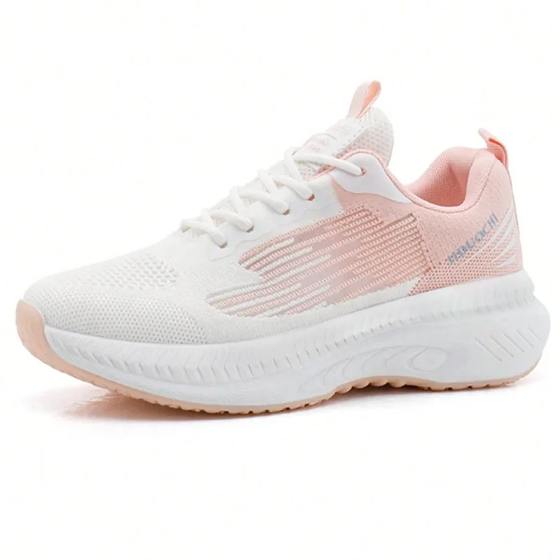 Damen-Turnschuhe, dicker Boden, Stoßdämpfung, Laufschuhe für Damen, lässige Sportschuhe, Mesh, weiche Sohle, Turnschuhe