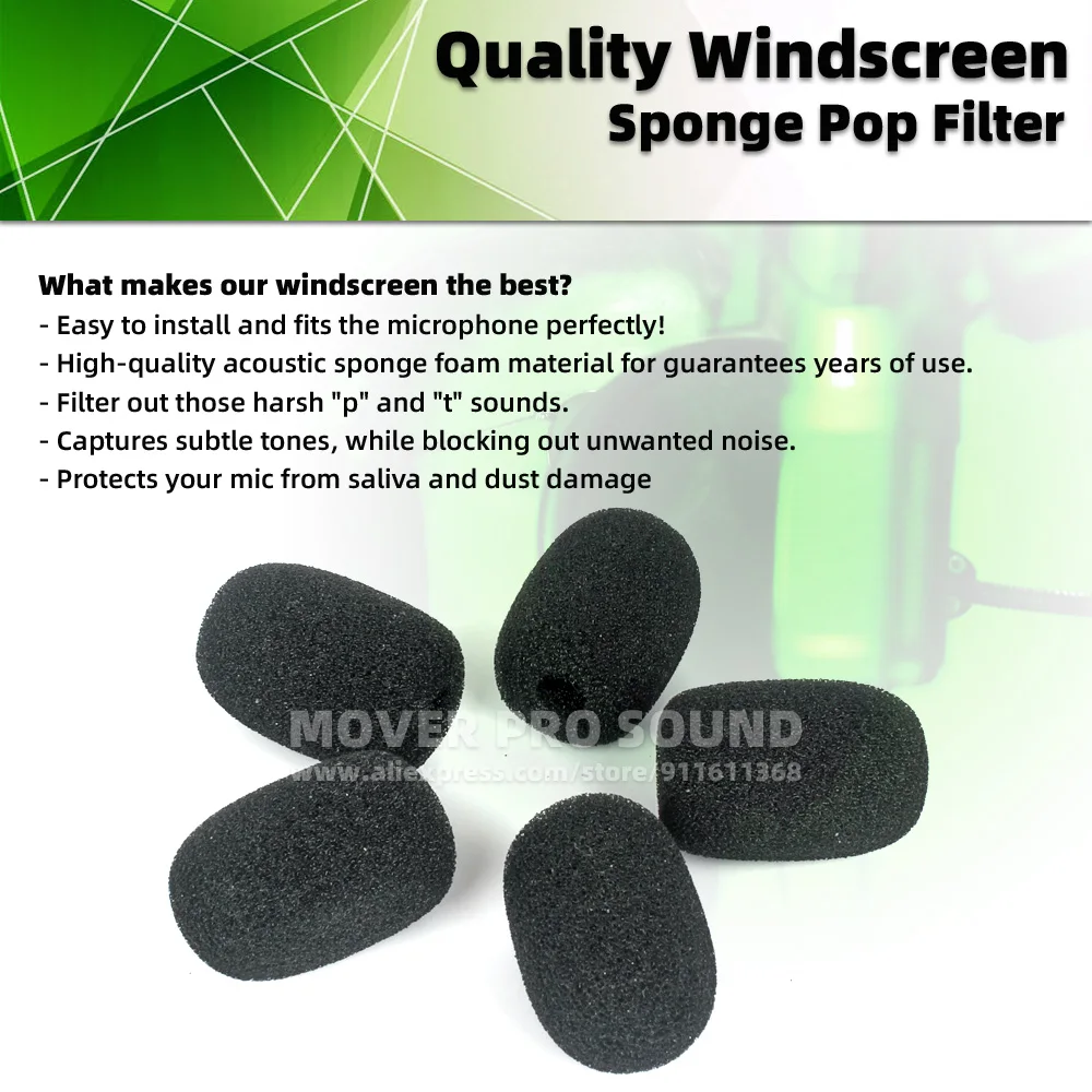 SnapVox Compatible With SHURE CVG12 CVG18 CVG 12 18 S RS B/C Microphone Windscreen Pop Filter Windshield Sponge Foam Mic Shield