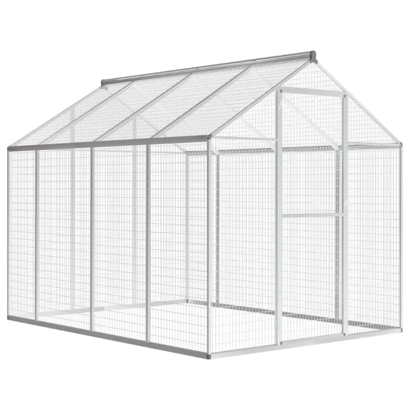 Outdoor aluminum aviary versatile bird home aluminum construction easy assembly  178x242x192 cm / 178x122x194 cm