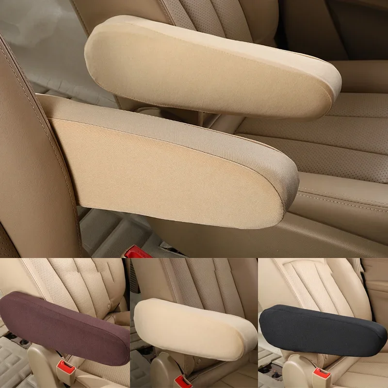 

2Pcs Car Armrest Cover Elasticity Cloth Fabric Universal Warm Cars Centre Console Seats Covers Protector Auto Accessories