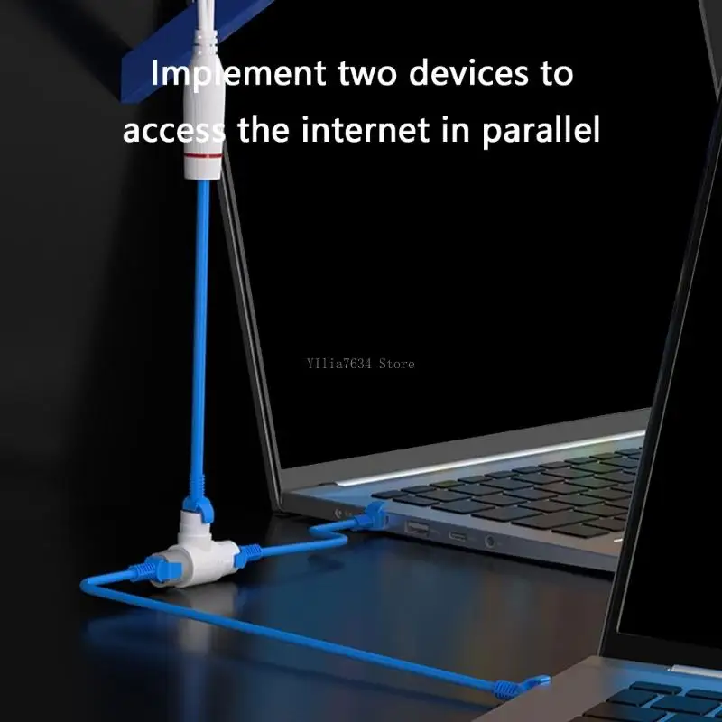 Waterproof ABS Ethernet Splitter 2 Device Connection for Home Office Networks