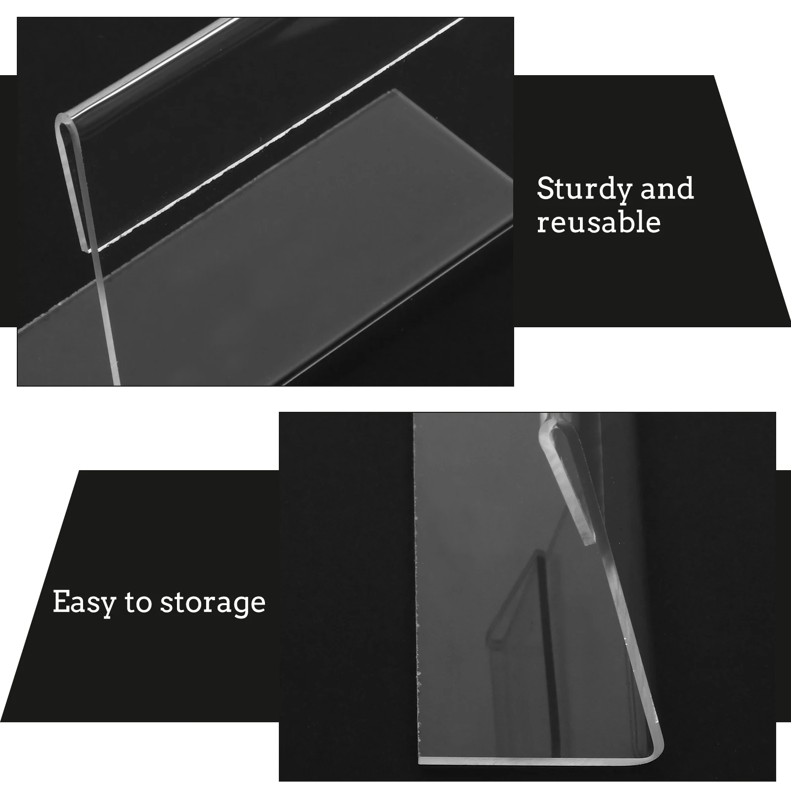 

5 шт. L-образный ценник, акриловый держатель для вывески, этикетки для еды, подставка для встреч, горизонтальная секция, настольная стойка