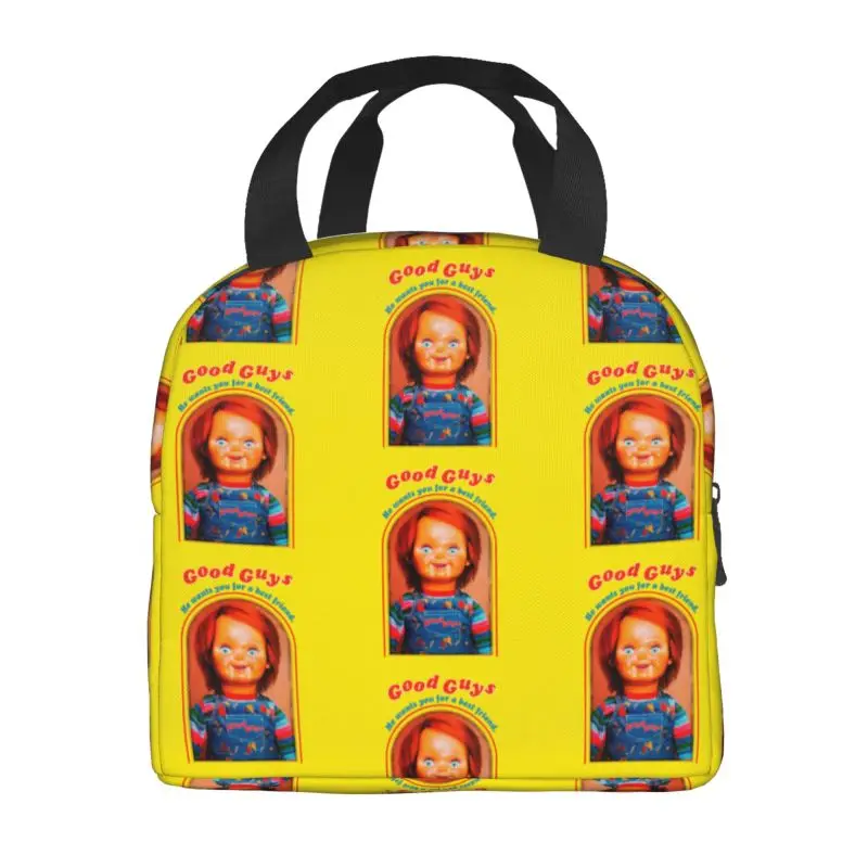 Good Guys Chucky Insulated Lunch Bag for Work School Child\'s Play Doll Portable Cooler Thermal Bento Box Women Kids