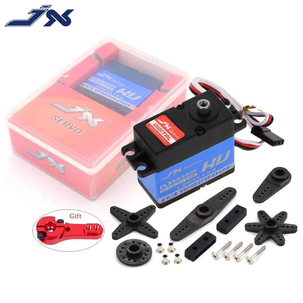 JX-Servo Numérique Étanche à Engrenage D.lique Haute Tension, Accessoire pour Voiture RC 8.4 RedCat Gardens I Baja 1/10, CLS5830HV, 30kg, 6-1/8 V