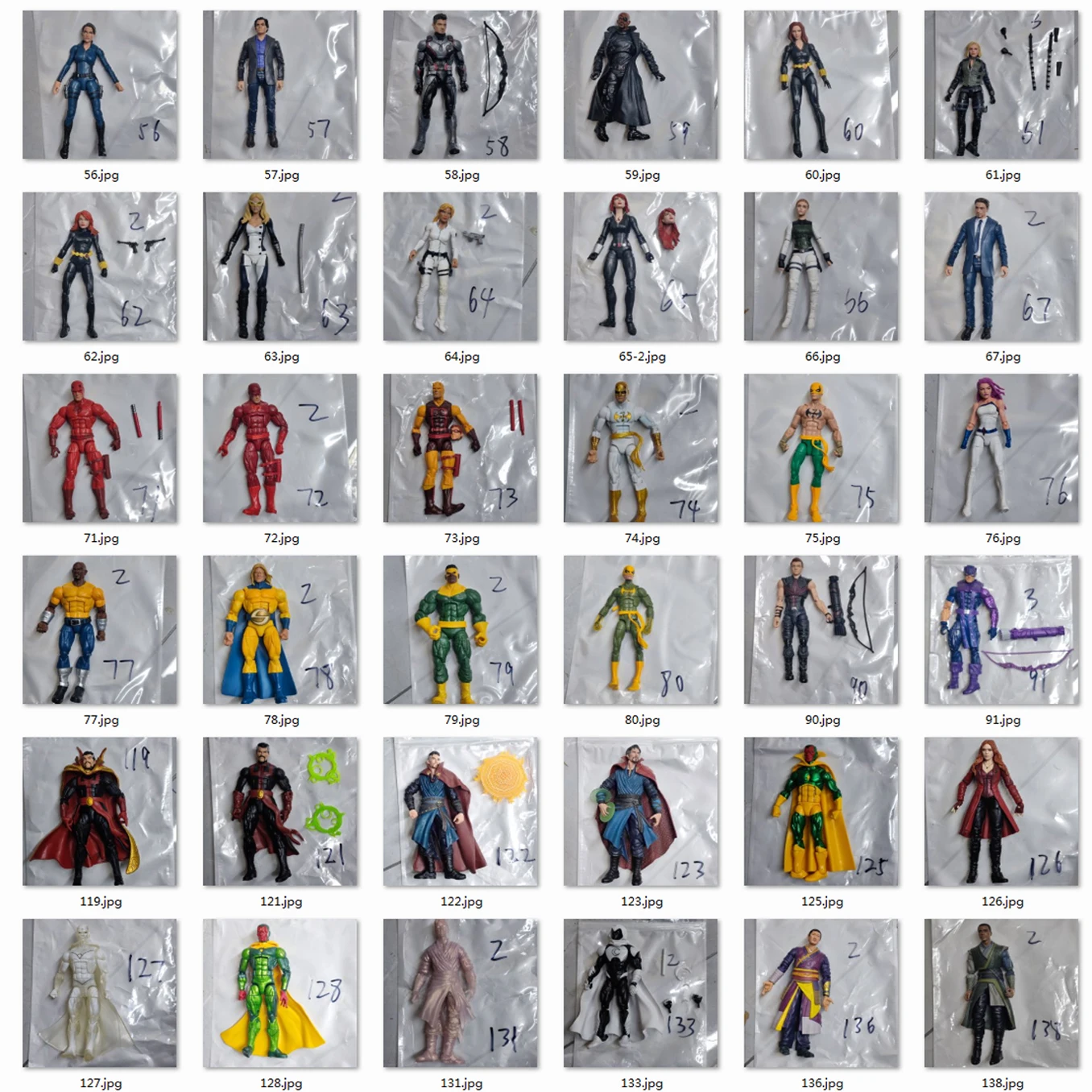 Marvel Legends The Avengers Black Widow Iron Fist Luke Cage Dr. Strange Vision Scarlet Witch Daredevil  6