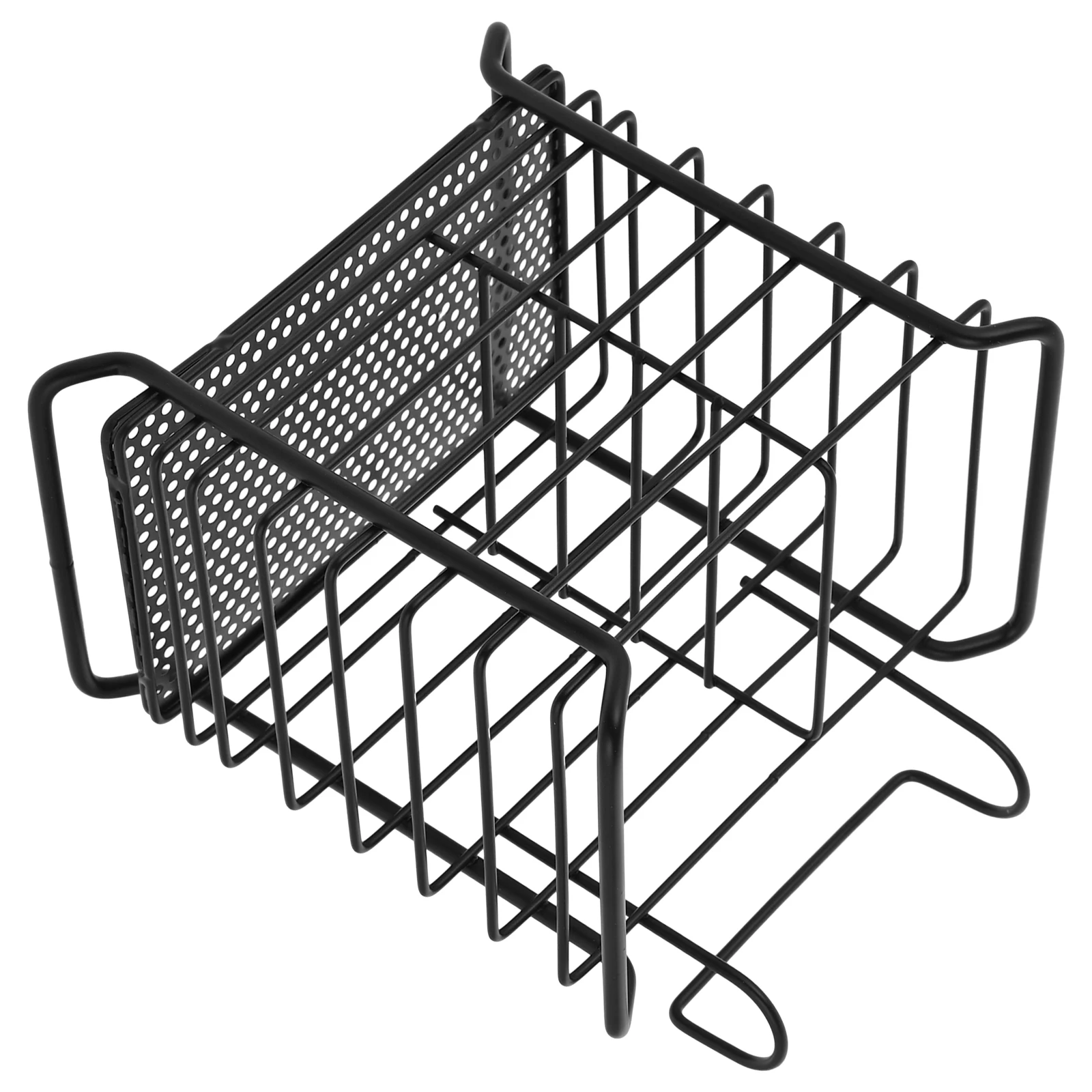 

Iron Chopstick Holder Black Hanging Utensil Drying Rack For Kitchen Cutlery Organizer With Drain Holes Dense Ventilation Design