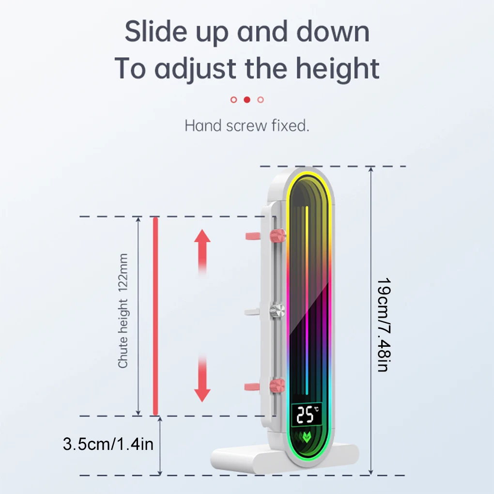 Soporte de gráficos ajustable, soporte de tarjeta de temperatura con iluminación, soporte deslizante Gpu, soporte de pantalla GPU