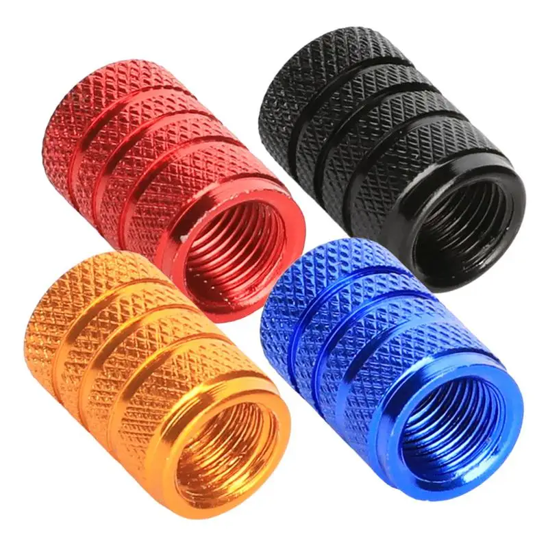 Tire Valve Cover Caps 4PCS Valve Dust Caps Tire Sealing Ring Wheel Air Caps Cover Dust-Proof Stem Covers Sturdy Stem Covers