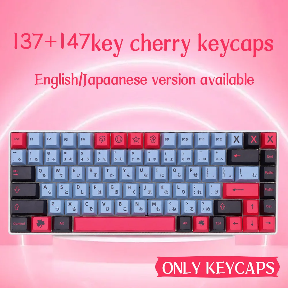 

8008 Keycaps Cherry Profile Dye Sub PBT Keycap For GMK Cherry MX Switch 61/64/68/84/87/96/980/104/108Mechanical Keyboard