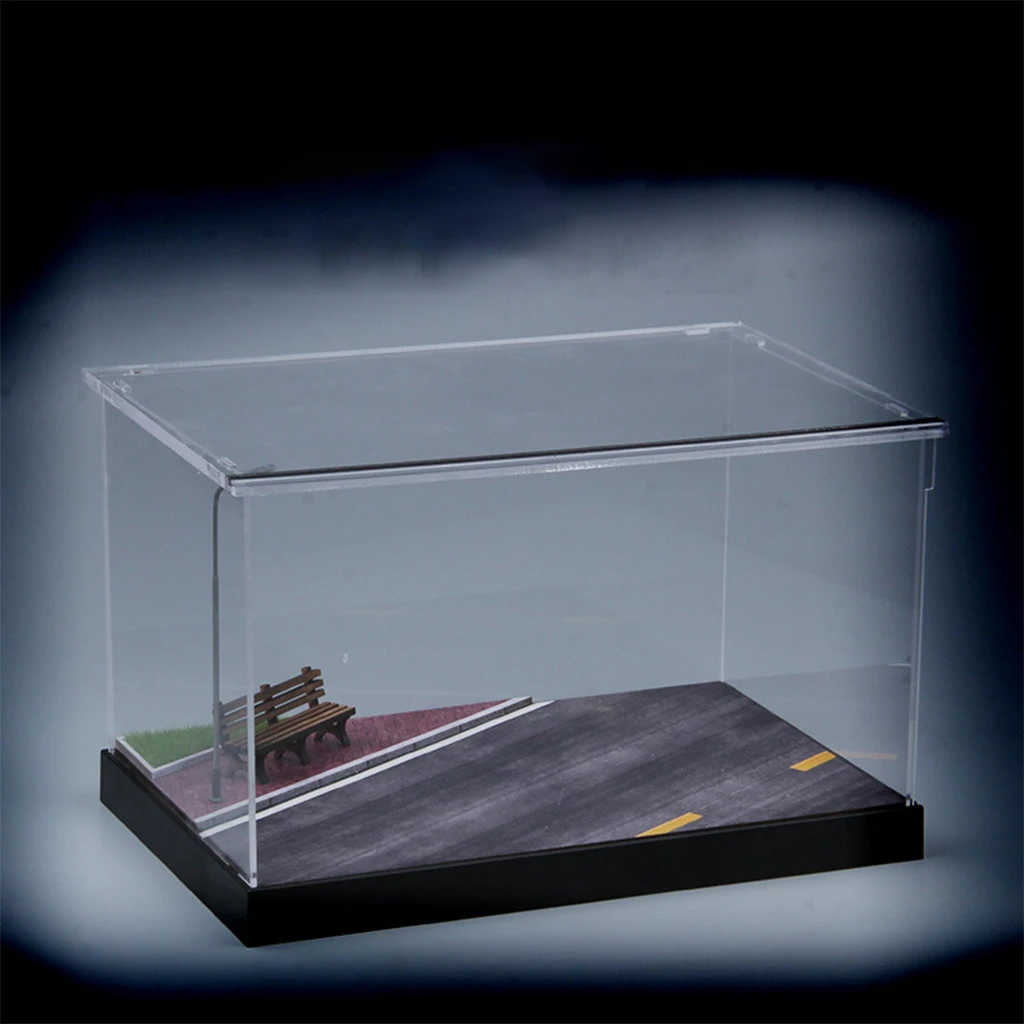 

Display Case Showcase Parking Lot Storage Transparent Cover Figure Decor Ornament Need to Assemble