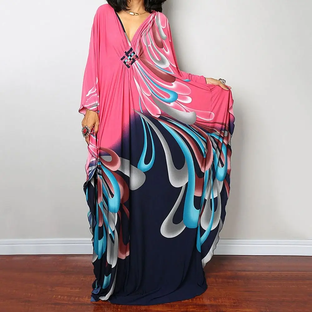 Maxi Long Dress ฤดูร้อนครีมกันแดด Smock สบายๆชุดว่ายน้ําชุดว่ายน้ําหลวมชุดว่ายน้ํา Beachwear เสื้อสําหรับสตรี