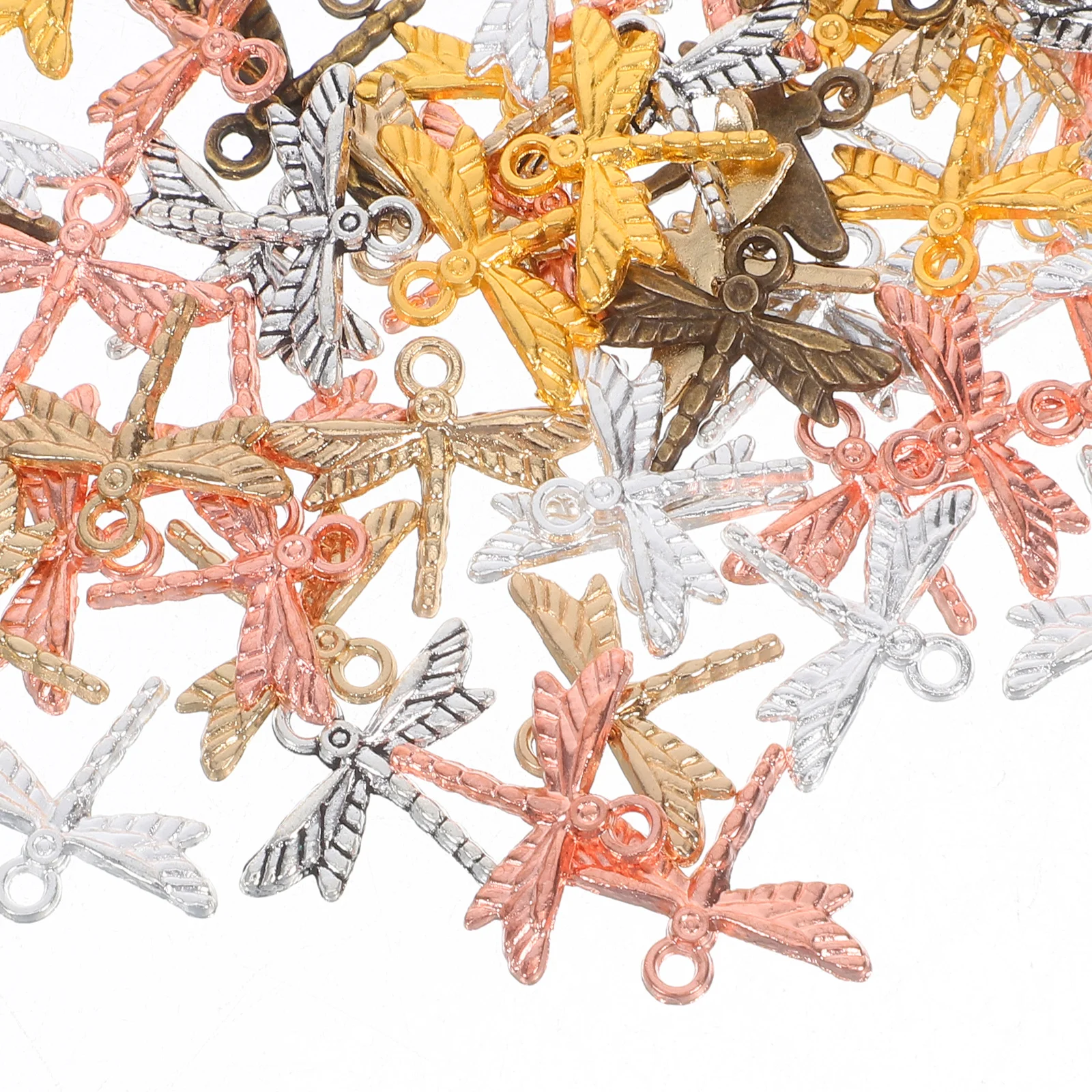 120Pcs Dragonfly Charms Vintage Alloy Pendant Jewelry Findings for DIY Necklace Earrings Bracelet Crafting