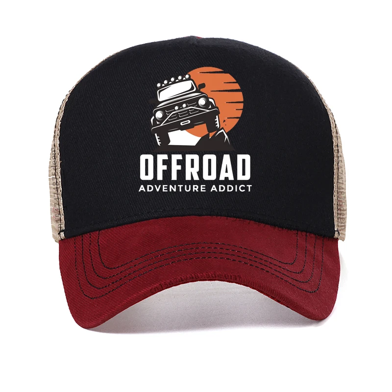 Off road Vehicle Adventure baseball Cap men 4 wheel drive off road   expedition Hip hop hat summer Mesh Breathable Trucker hats