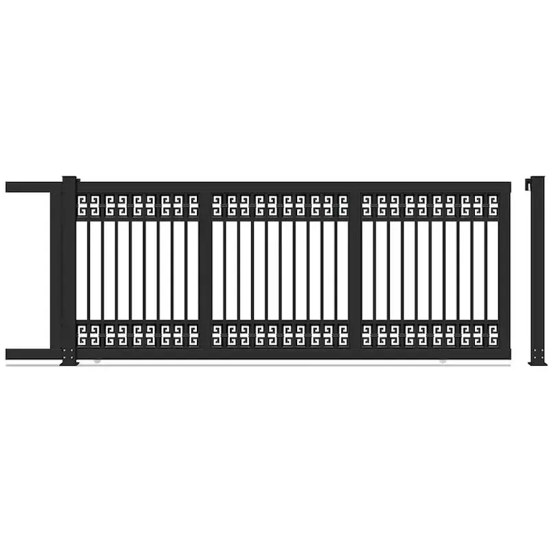 Aluminum Motorized Garden Security Railing Custom Design Black Finish Durable for Home Villa