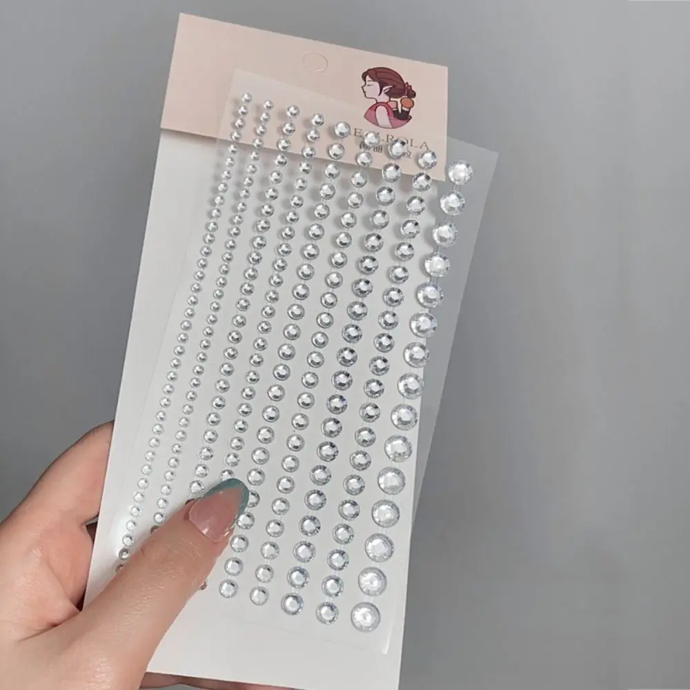 

Makeup Decoration Hair Rhinestone Decoration Long Rhinestone Strip Sticker Temporary Tattoo Stickers Adhesive Face Decal
