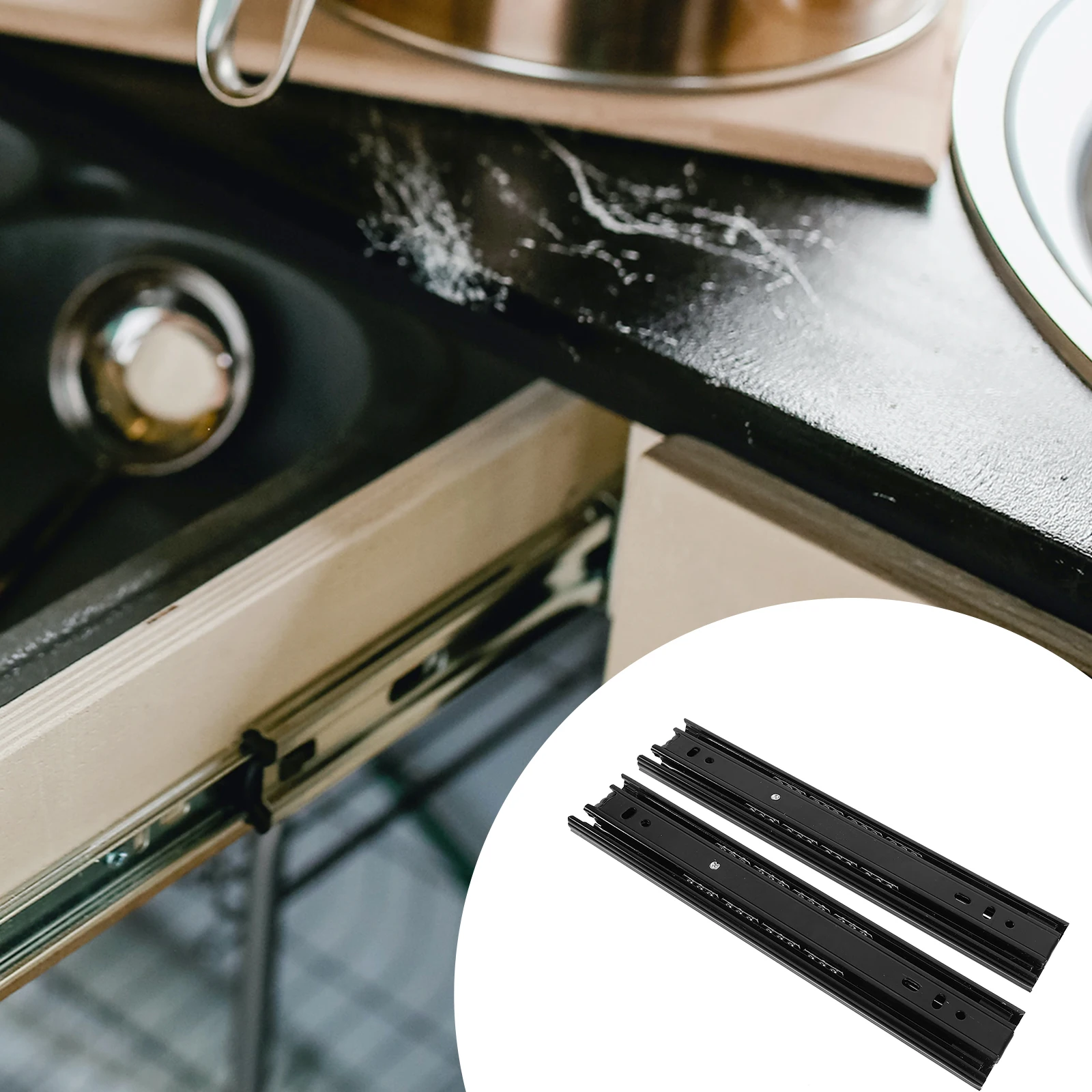 

Bearing Drawer Runners Thickened Ball Slide Rail Sliding Cupboard Slides Heavy Duty Track