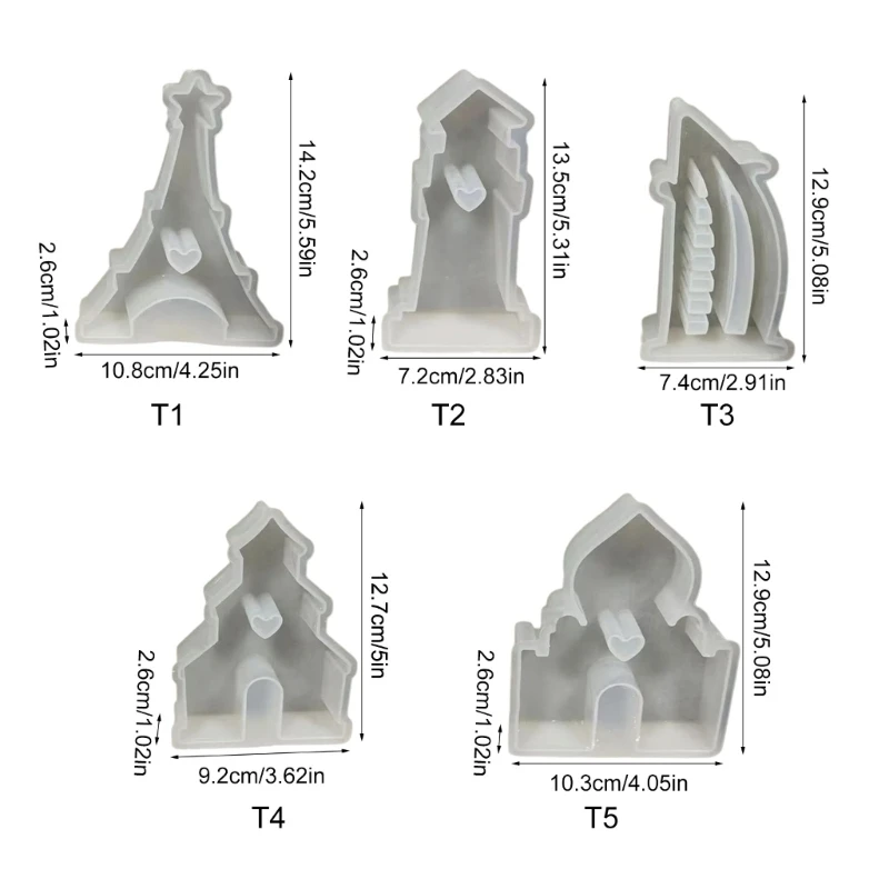 قالب سيليكون سهل الاستخدام لصنع ديكورات طاولة برجية مخصصة، قالب زينة فني فريد لمحبي الحرف اليدوية