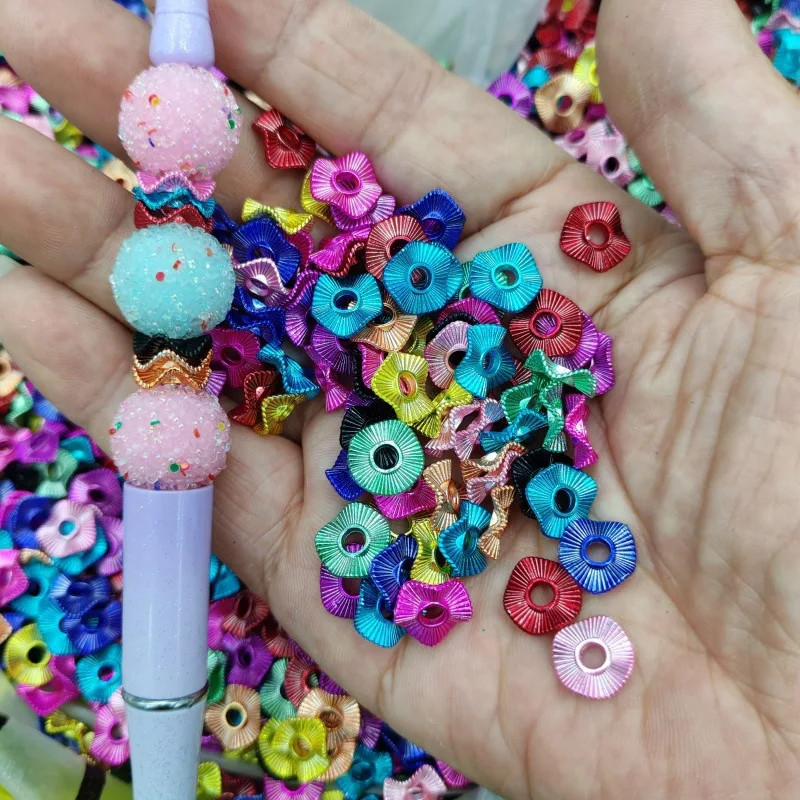 

200 шт., 10 мм, персонализированная волнистая прокладка, ручка из бисера, сделай сам, изготовление бисера для ювелирных изделий, ожерелье, проставка из бисера, ручка-ключ, кулон, аксессуары