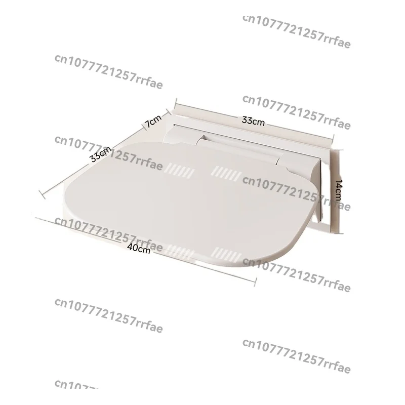 Aan de muur gemonteerde opvouwbare douchestoel, opvouwbare badbank, antislip badstoel, ruimtebesparende kruk