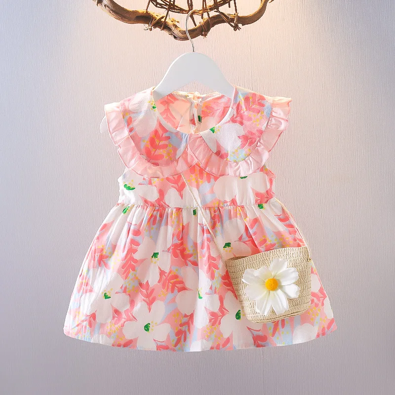 

Baby Girl Vest Dress0-1-2-3Girls' Fashionable Skirt Summer New Baby Princess Dress