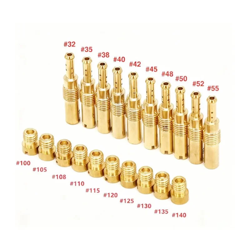 20Pcs Carburetor Main Jet Pilot Jet Nozzle Set for PWK Keihin OKO CVK PE PWM Scooter Motorcycle ATV Dirt Bike Engine Tuning