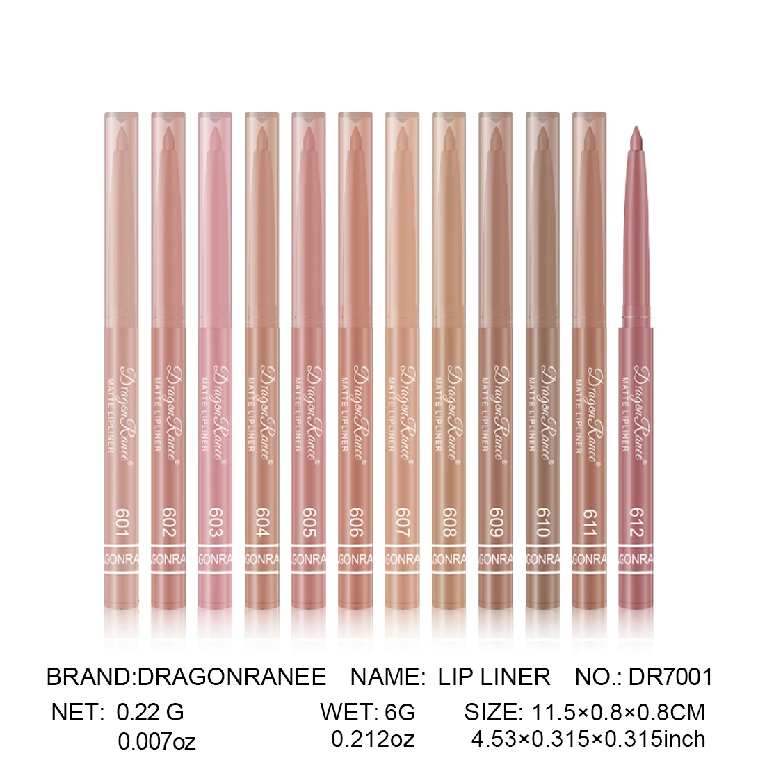 Lipliner umrischt die Lippenform, anfängerfreundlicher, natürlicher und zarter Lippenstift, wasserfester, mattierter Nude-Lipliner