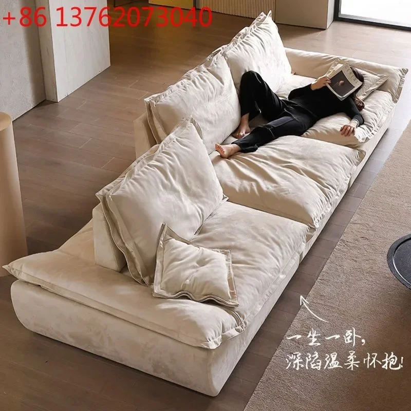 

Adjustable deep sailing sofa frosted flannel Internet celebrity straight row removable backrest new sofa