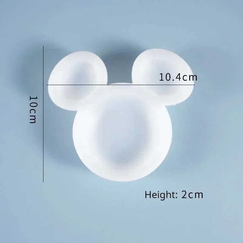 Resin Mold Silicone DIY Crystal Epoxy Mickey Head for Dish Mirror  Storage Decoration Home Ornaments