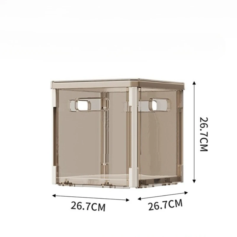 Large Capacity Transparent Home Storage Box Organizer Plastic Folding Box with Lid Toys Tool Sundries Wardrobe Clothes Organizer