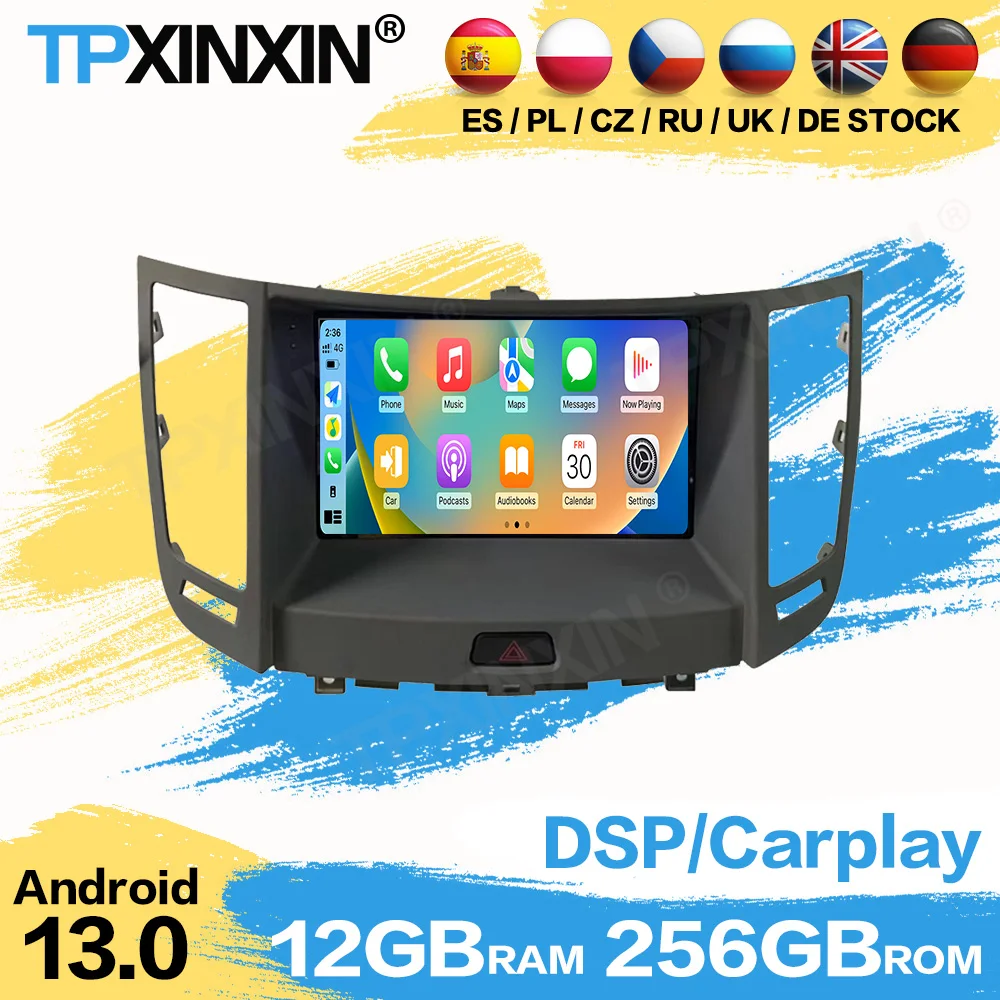 

Carplay Radio Coche Android 13 For Infiniti FX35 2009 2010 2011 2012 2013 GPS Navi Automotive Multimedia Stereo Player Head Unit