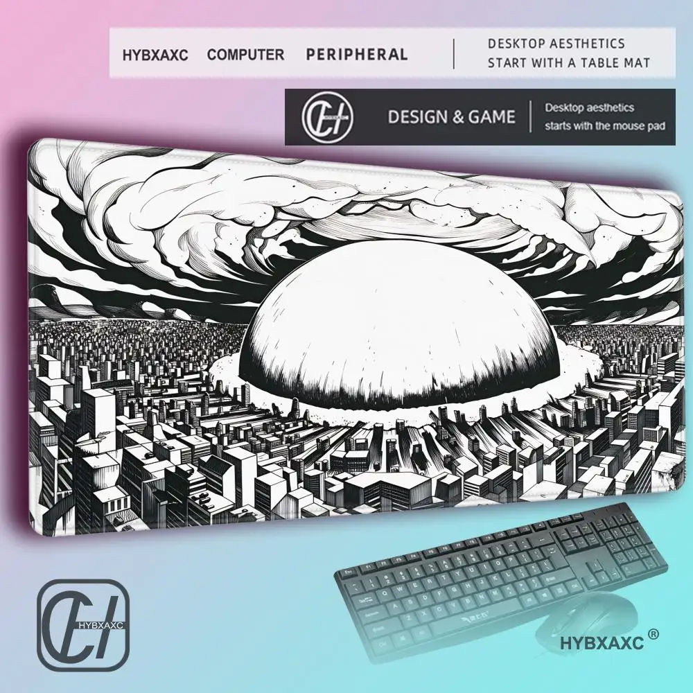 HYBXAXC Akira Desk Mat Mouse Pad Anime Mange Playmat Neo Tokyo Explosion Berserk Blotter Gift Gaming Mat Merch