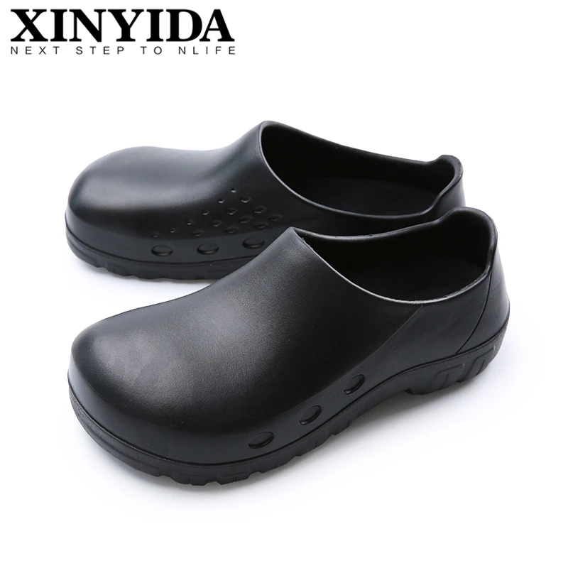 Hotel Restaurant Chef Shoes Non-slip Waterproof Oil-proof Kitchen Work Shoes Anti-Smash Safety Shoes With Steel Toe Size 39-45