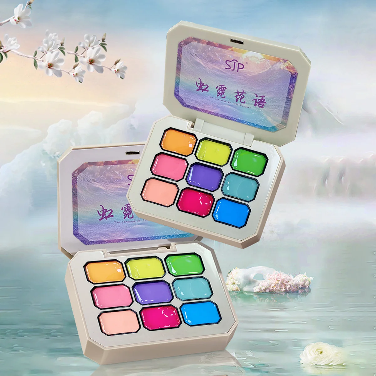 1 unidad Sjp, esmalte de uñas sólido de 9 colores, pintura en gel, gradiente, gel brillante, creación de decoración de uñas, salón DIY, popular de verano