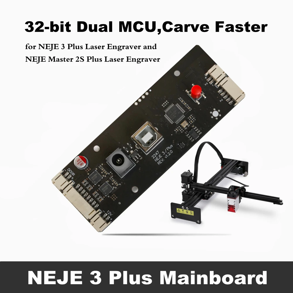 

NEJE 3 Plus Laser Engraver Mainboard With 32-bit Dual MCU,Carve faster for NEJE Master 2s Laser Engraver Mainboard Replacement