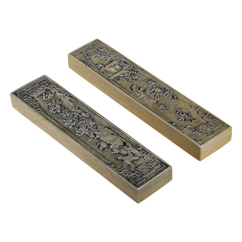 

Natural rough stone green end Zhaoqing Duan inkstone brush Xuan paper calligraphy painting