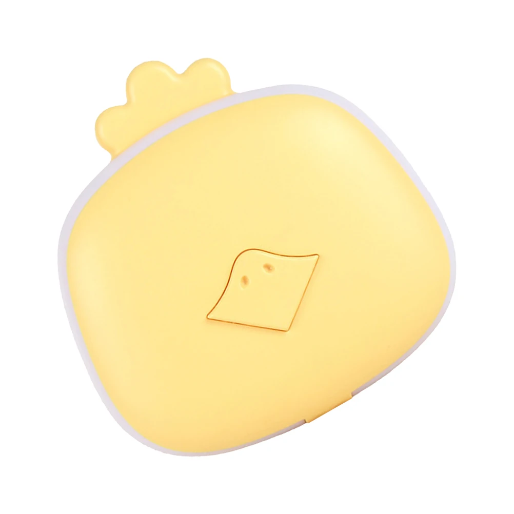

Portable H Warmer Durable Small Fashion Cartoon Yellow Creative Double Use Warm Mirror Gift Birthday Holiday Festival Compact