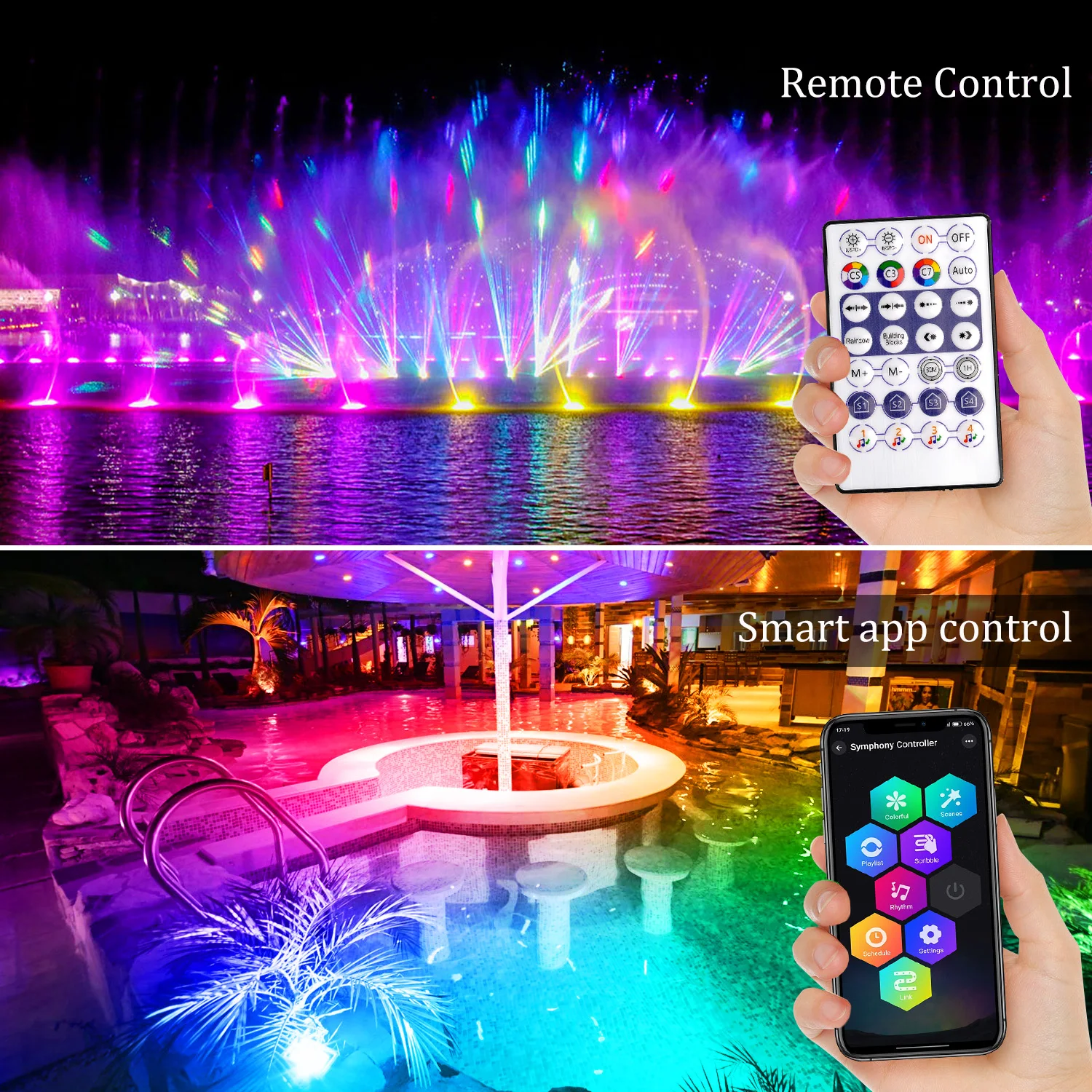 1/3/4/5/6 LED RGB Light IP68 Waterproof Swimming Pool Light Underwater Lamp Landscape Spotlight For Garden APP Remote Control