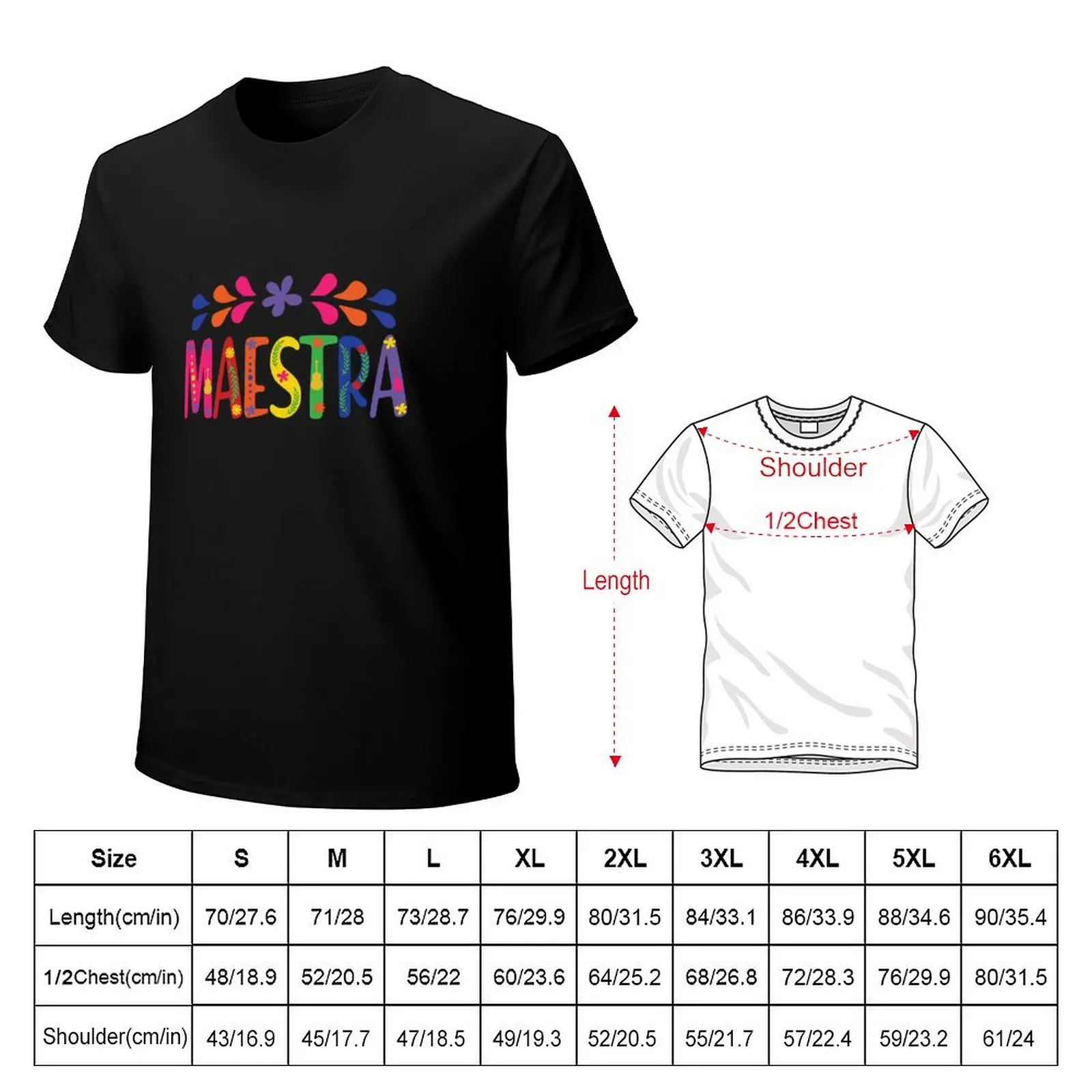 Spanish Teacher Maestra T-Shirt Casual Simple Design Short Sleeve Shirt