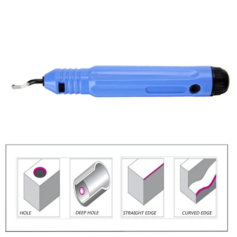 1 Dụng Cụ Cố Định Tay Cầm Nhựa Burr Dao Bỏ Túi NB1100 Cạp + 10Pc BS1010 Lưỡi Dao Cắt Tỉa Neaten Deburring Đầu dao Cắt